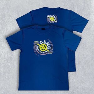 Blue Printed Crew Neck T-Shirt